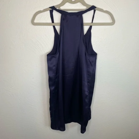 Banana Republic Heritage Silk Floral Embroidered Flowy Blouse Purple Size Small - Picture 4 of 7